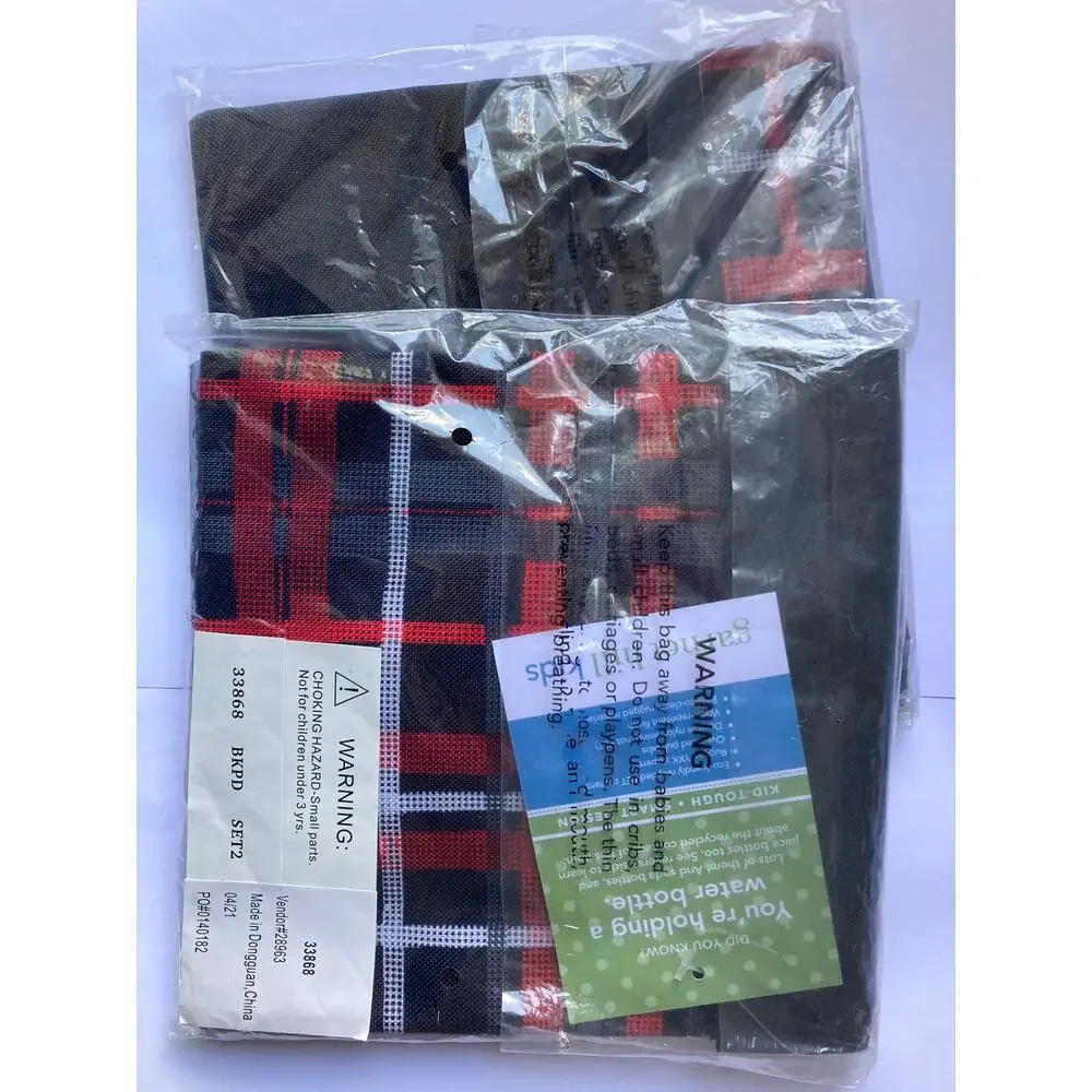 2 Garnett Hill Kids Boys Girls Unisex Sandwich or Snack Bags NEW Plaid Gift